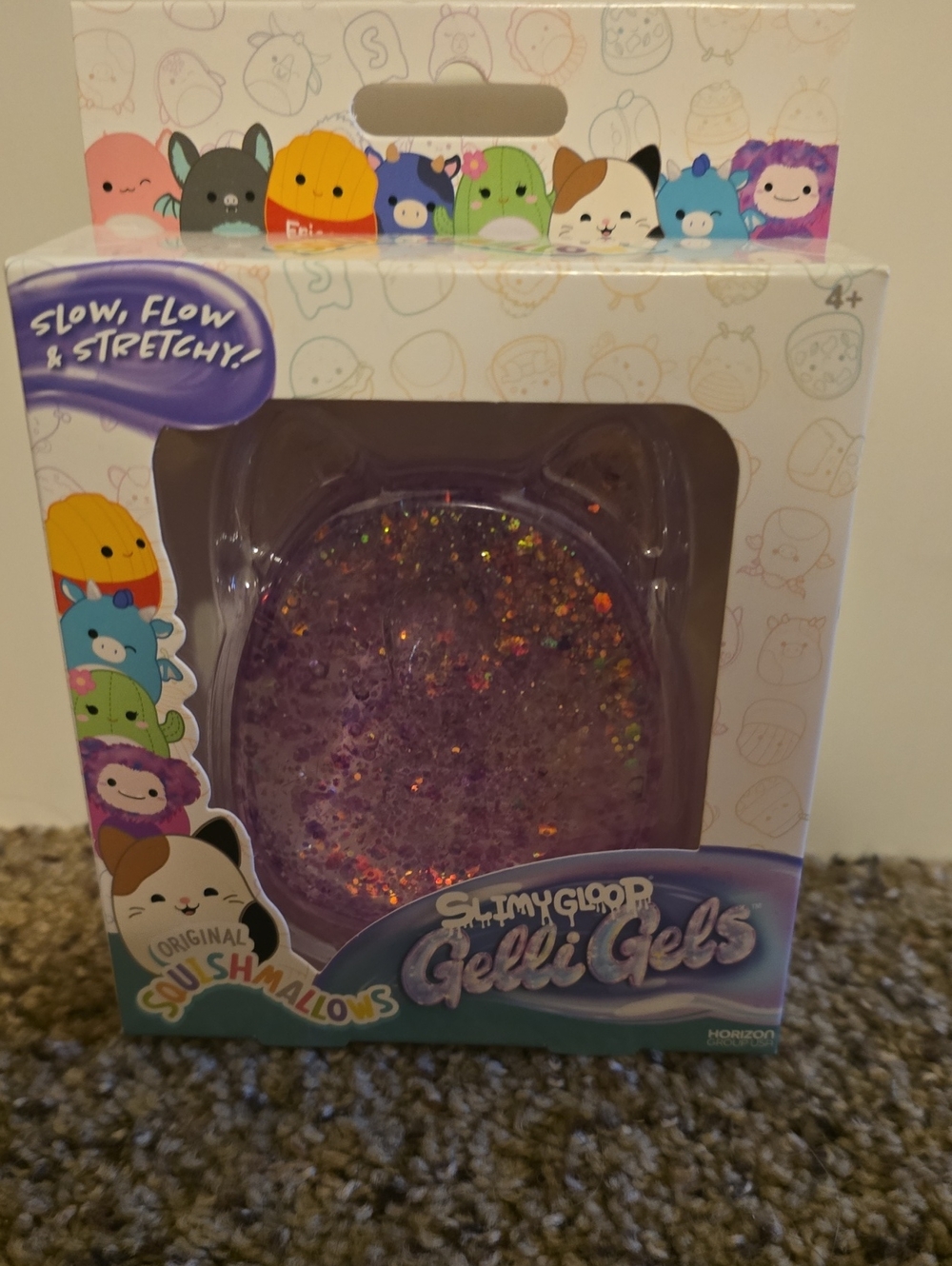 Squishmallows Slimy Globb Gelli Gels - Purple Glitter